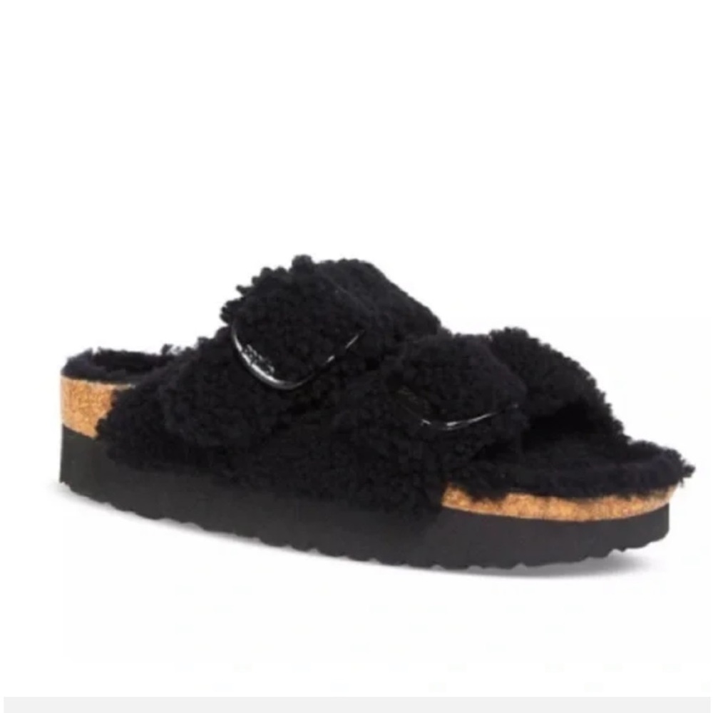Birkenstock Papillio size 6 37 black fury cozy used